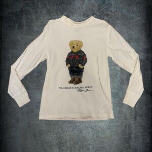 Ralph Lauren Kids Cream Polo Bear Shirt